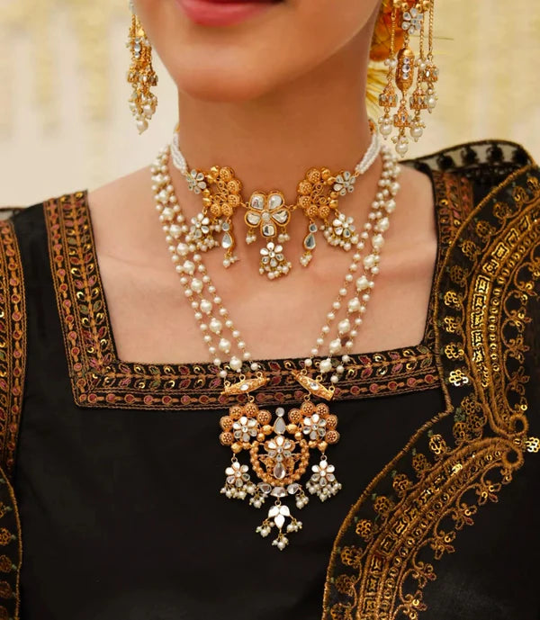 Black Aura – Embroidered 3-Piece suit